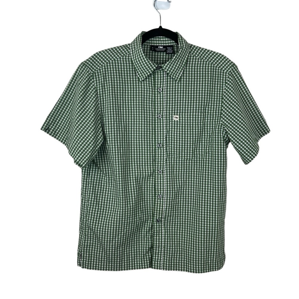 Outdoor Research Button Front Short Sleeve Plaid Shirt